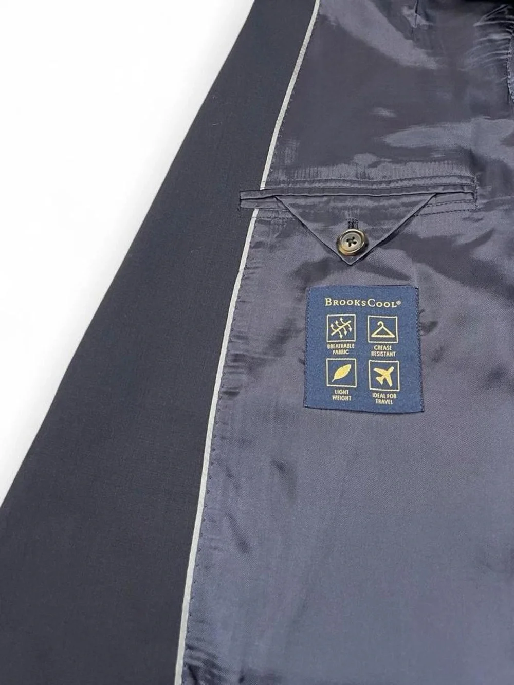 Brooks Brothers Madison Brookscool Wool Navy Suit Men's Size 43R W37 L27 Pleated